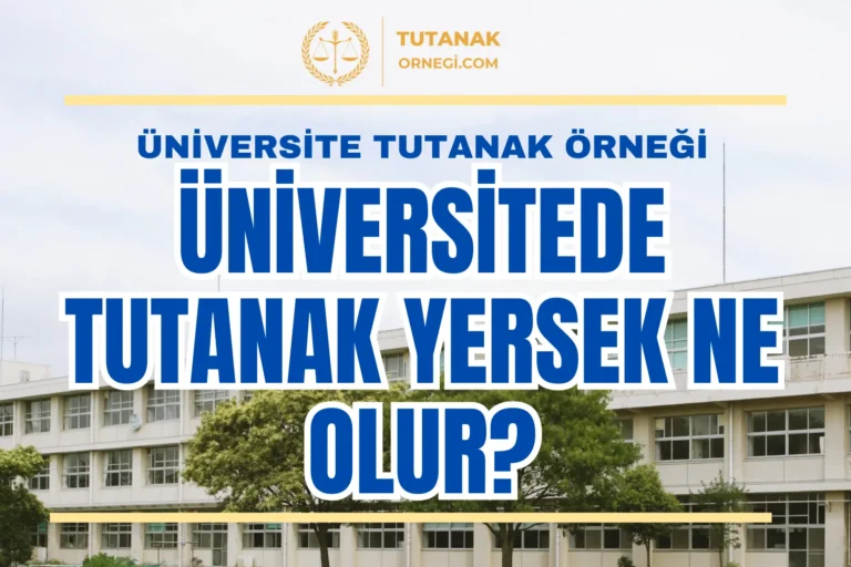 Üniversitede Tutanak Yersek Ne Olur? Üniversite Tutanak Örneği